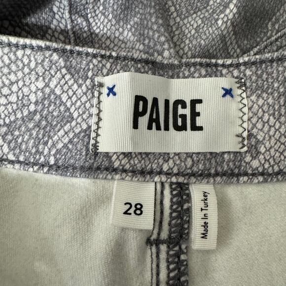 Paige Hoxton High-Rise Skinny Snakeskin Print Ankle Jeans Size 28 - Picture 9 of 10